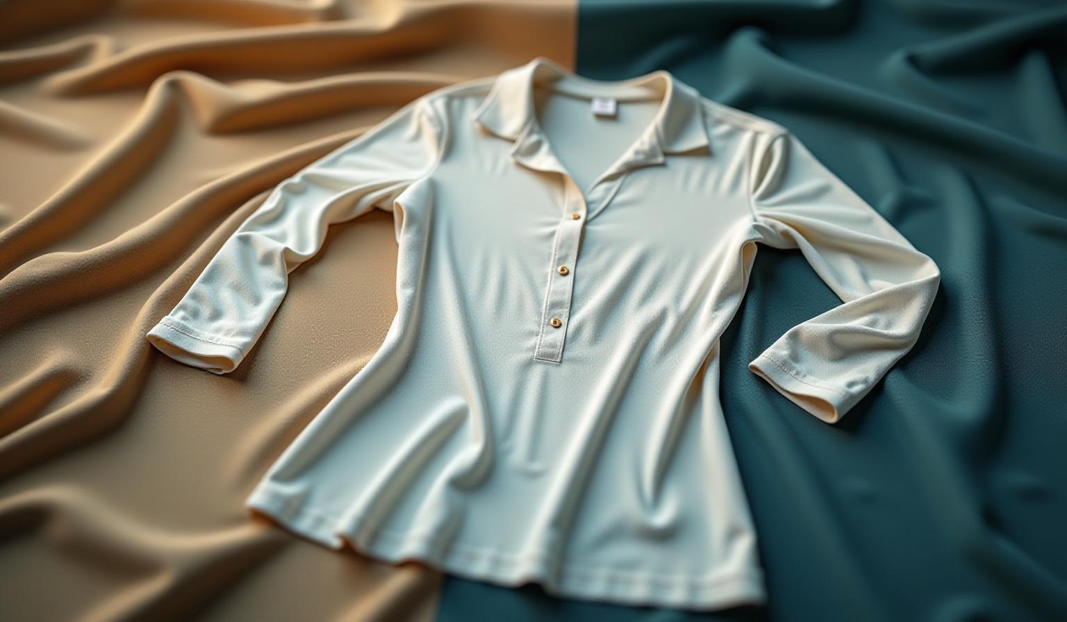 Vêtements propres élégamment disposés sur un tissu raffiné